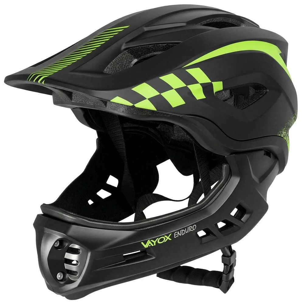 Шлем велосипедный детский Vayox Enduro VA0421 фулфейс со съёмной челюстью