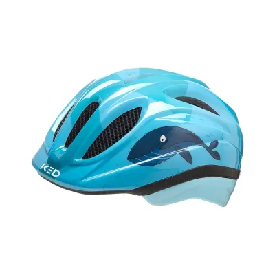 Шлем велосипедный детский KED Meggy II Trend Whale Glossy, 52-58 cm, Синий