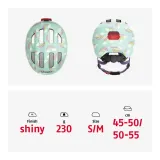 Детский велосипедный шлем Abus Smiley 3.0 LED голубой радужный — фото 5