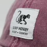 Surf Monkey Бейсболка в стиле «состаренный» — один размер (бордовая) — фото 3