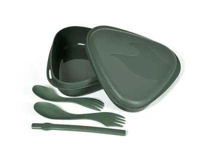 Набор туристической посуды Light My Fire Mykit со спорками — sagegreen