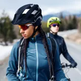 Велосипедный шлем Wozinsky MTB чёрно-серебристый, размер L — фото 4