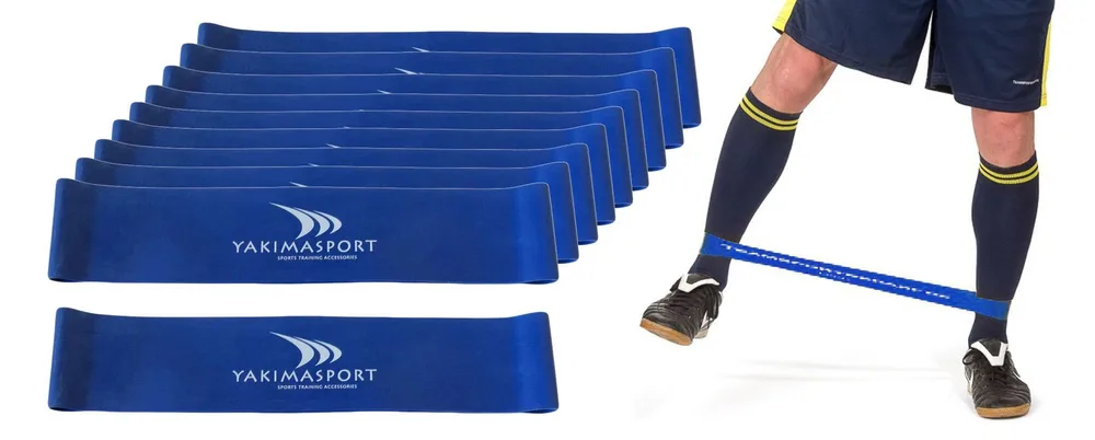 Резинки для фитнеса Yakimasport, набор 3 шт, высокое сопротивление, синие