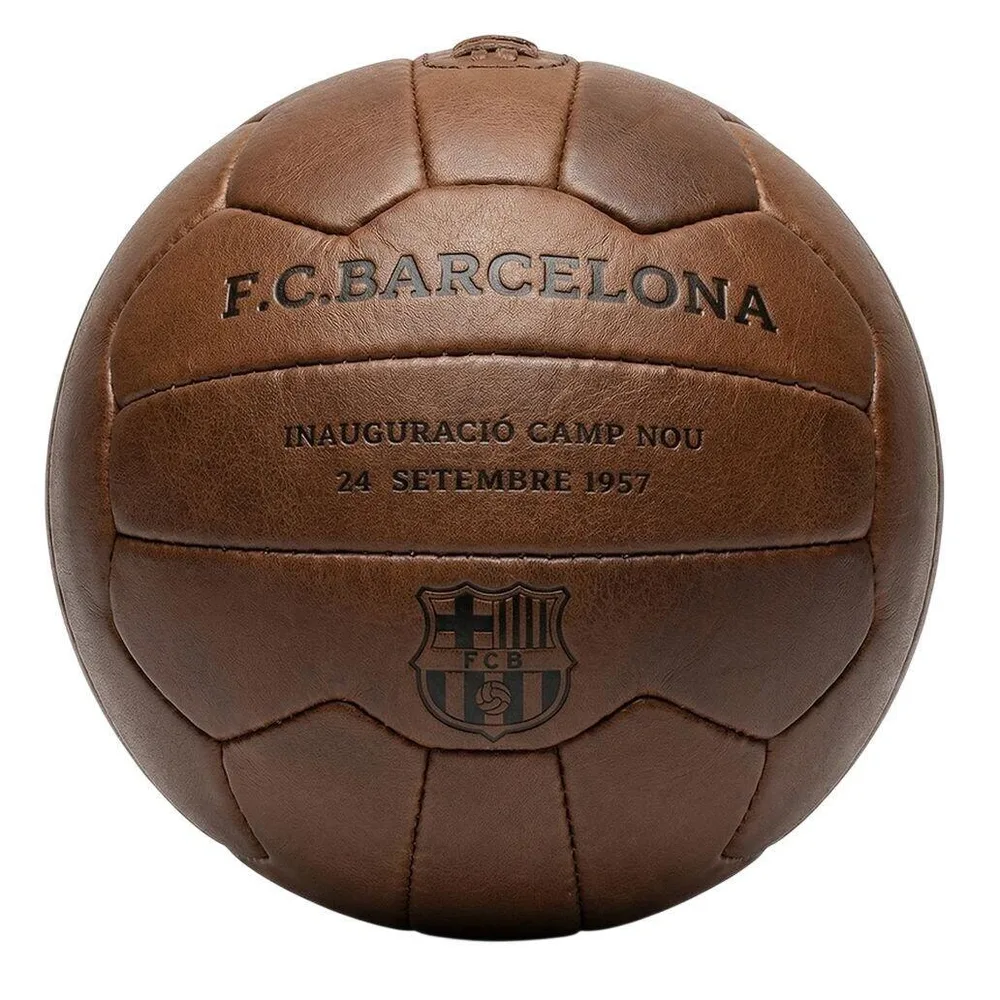 FC Barcelona Мяч футбольный ФК Барселона Retro Camp Nou, натуральная кожа