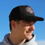 Surf Monkey Кепка Trucker 5 панелей из переработанного полиэстера (чёрная) — фото 3
