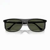 Солнцезащитные очки Ray-Ban RB2216 чёрно-зелёные — фото 3