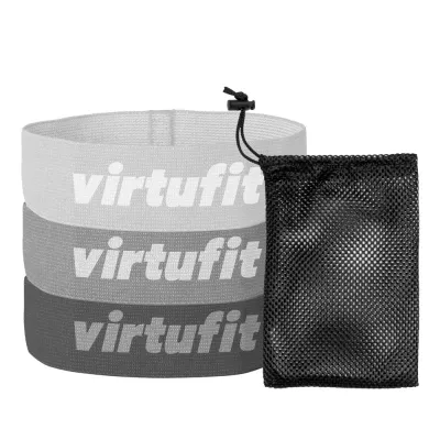 Набор мини-эспандеров VirtuFit тканевые, 3 штуки с сумкой для хранения
