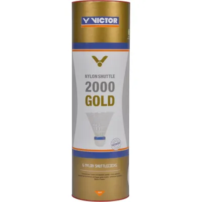 Воланы для бадминтона Victor Nylon 2000, 6 штук, белые