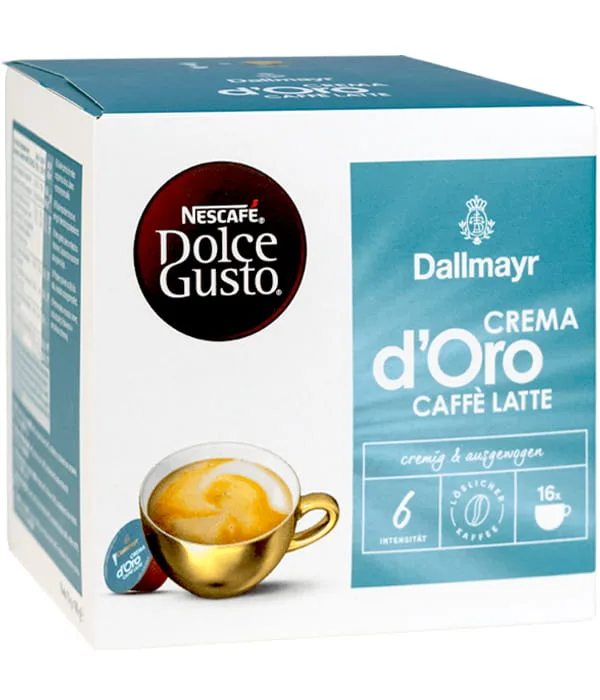 Nescafe Dolce Gusto Dallmayr Crema d'Oro Caffe Latte 16 капсул