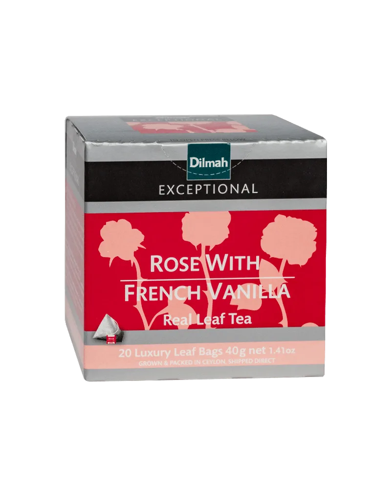 Dilmah Exceptional Rose с французской ванилью 20 пирамидок