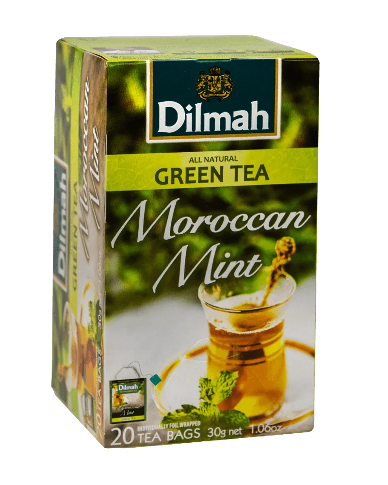 Dilmah Марокканский мятный зеленый чай 20 пакетиков