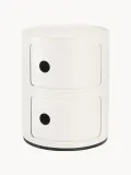 Kartell Приставной столик Componibili, 2 модуля, высота 40 см, Ø 32 × В 40 см, Приглушённый белый — фото 1
