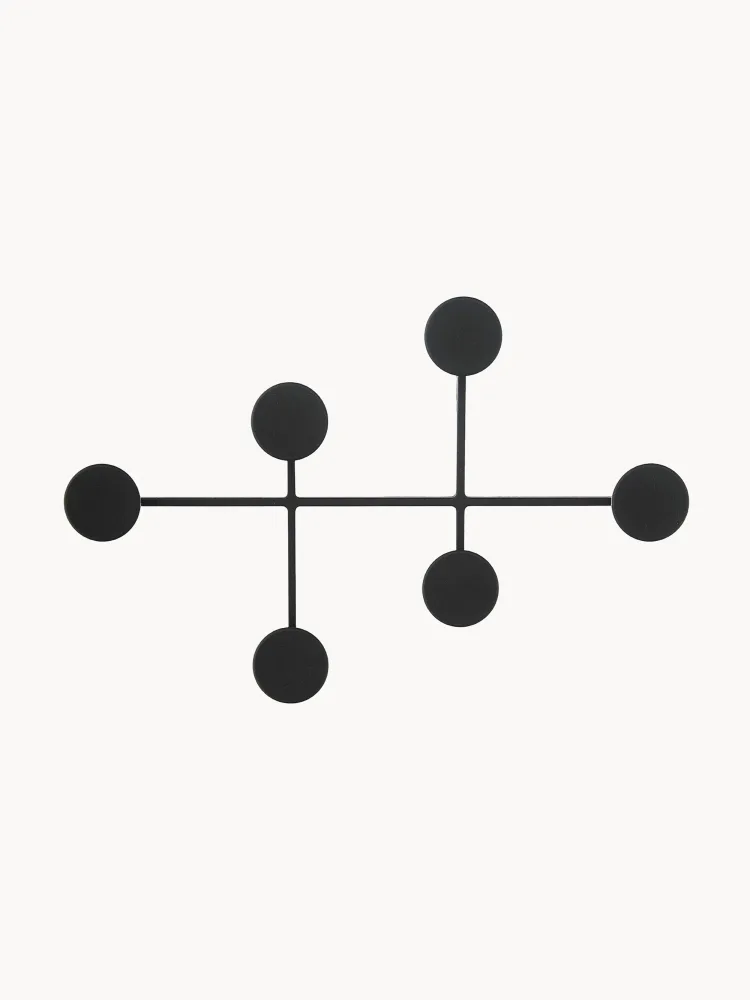 Audo Copenhagen Вешалка настенная Afteroom из стали с порошковым покрытием, 37х24 см, чёрная