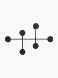 Audo Copenhagen Вешалка настенная Afteroom из стали с порошковым покрытием, 37х24 см, чёрная — фото 1