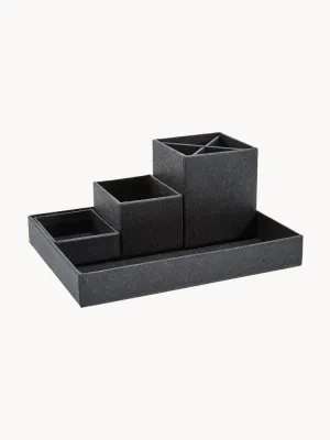 Bigso Box of Sweden Органайзер настольный Lena, набор из 4 предметов, комплект разных размеров, Антрацитовый
