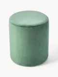Westwing Collection Пуф Daisy бархатный, Ø 38 × В 45 см, Шалфейный зелёный — фото 3