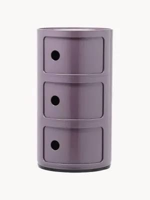 Kartell Приставной столик Componibili, 3 модуля, высота 59 см, Ø 32 × В 59 см, Лиловый