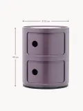 Kartell Приставной столик Componibili, 2 модуля, высота 40 см, Ø 32 × В 40 см, Лиловый — фото 2