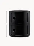 Kartell Приставной столик Componibili, 2 модуля, высота 40 см, Ø 32 × В 40 см, Чёрный — фото 2