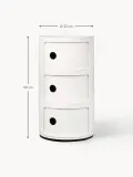 Kartell Приставной столик Componibili, 3 модуля, высота 59 см, Ø 32 × В 59 см, Приглушённый белый — фото 2