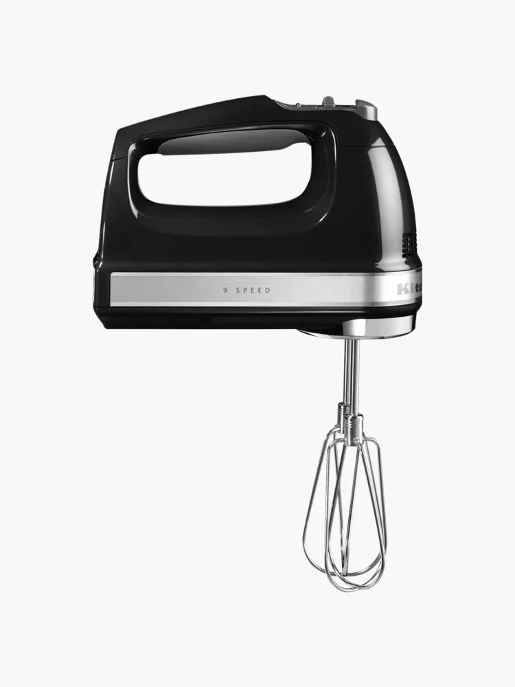 Миксер ручной KitchenAid Digital с цифровым дисплеем, 85 Вт, 6 предметов в наборе, чёрный глянцевый