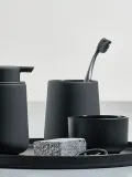 Zone Denmark Стакан для зубных щеток Nova One из фарфора, Ø 8 × В 10 см, Чёрный — фото 3