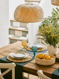 Bloomingville Комплект круглых плетёных салфеток под приборы Wanda, 4 шт, диаметр 35 см, бежевый — фото 4