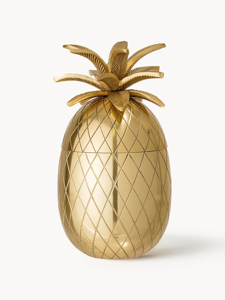 Bloomingville Ведёрко для льда Pineapple в форме ананаса из позолоченного алюминия, 1 л