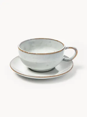 Broste Copenhagen Чашка с блюдцем Nordic Sand ручной работы, арт. O36862
