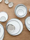 Broste Copenhagen Набор тарелок для завтрака Salt ручной работы, 4 предмета — фото 5