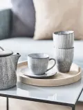 Broste Copenhagen Чашка с блюдцем Nordic Sea ручной работы, Ø 8 × В 7 см, 150 мл, Серо-голубой — фото 6