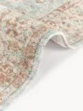 Westwing Collection Ковер Rimini из шенилла ручного ткачества с винтажным узором, 80х150 см, бирюзово-зелёный с бежевым — фото 7