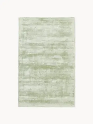 Westwing Collection Ковер Jane из вискозы ручного ткачества с мерцающим коротким ворсом, 80х150 см, шалфейный зелёный