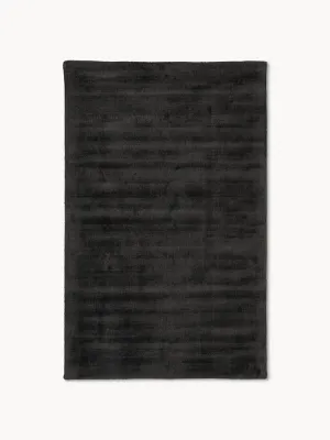 Westwing Collection Ковер Jane из вискозы ручного ткачества с мерцающим коротким ворсом, 80х150 см, чёрный