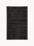 Westwing Collection Ковер Jane из вискозы ручного ткачества с мерцающим коротким ворсом, 80х150 см, чёрный — фото 1