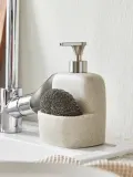 Дозатор для моющего средства Andrea House Sand с губкой — фото 3