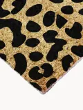 Коврик придверный Leopard из кокосового волокна с леопардовым принтом, 40х60 см, бежевый с чёрным — фото 4