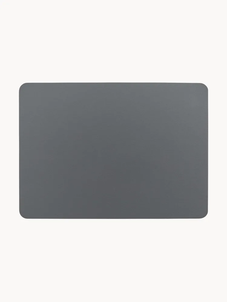 ASA SELECTION Комплект салфеток под приборы из экокожи Pik, 2 шт, 46x33 см, тёмно-серый матовый