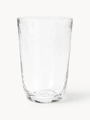 Broste Copenhagen Стакан для воды Hammered из выдувного стекла, 150 мл, прозрачный, Ø 9 × В 14 см, 400 мл, Прозрачный