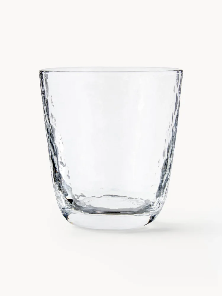 Broste Copenhagen Стакан для воды Hammered из выдувного стекла, 150 мл, прозрачный, Ø 9 × В 10 см, 250 мл, Прозрачный