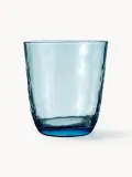 Broste Copenhagen Стакан для воды Hammered из выдувного стекла, 150 мл, синий с прозрачным — фото 1