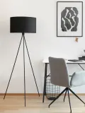 Westwing Collection Напольный светильник Cella на треноге с тканевым абажуром, В 158 см, Lampa — фото 7