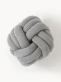 Westwing Collection Подушка декоративная Twist, Ш 27 × Д 27 см, Светлый серый — фото 1