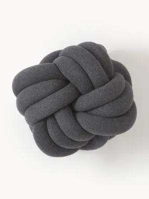 Westwing Collection Подушка декоративная Twist, Ш 27 × Д 27 см, Тёмный серый