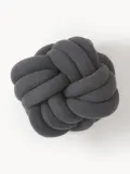Westwing Collection Подушка декоративная Twist, Ш 27 × Д 27 см, Тёмный серый — фото 1
