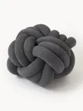 Westwing Collection Подушка декоративная Twist, Ш 27 × Д 27 см, Тёмный серый — фото 3