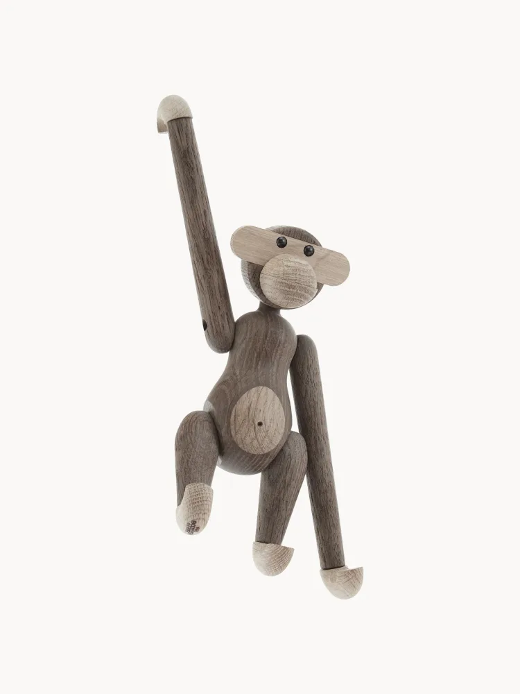 Kay Bojesen Фигурка декоративная обезьяны Monkey из лакированного дуба, высота 19 см