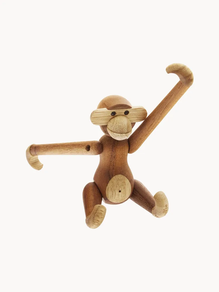 Kay Bojesen Фигурка декоративная обезьяны Monkey из тика, высота 10 см