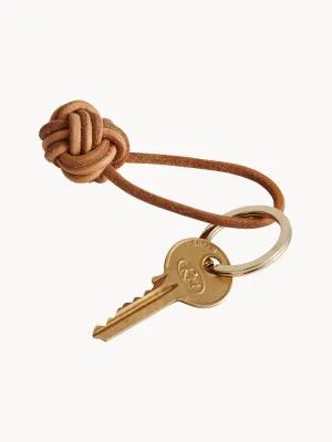 Oyoy Living Design Брелок для ключей Knot из кожи в форме узла, диаметр 4 см, светло-коричневый