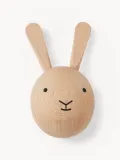 OYOY Mini Крючок настенный детский Rabbit из бука в форме зайца, 5х8х6 см, натуральное светлое дерево — фото 1